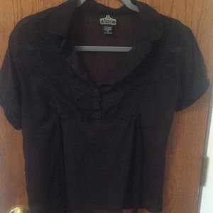 Black sheer blouse